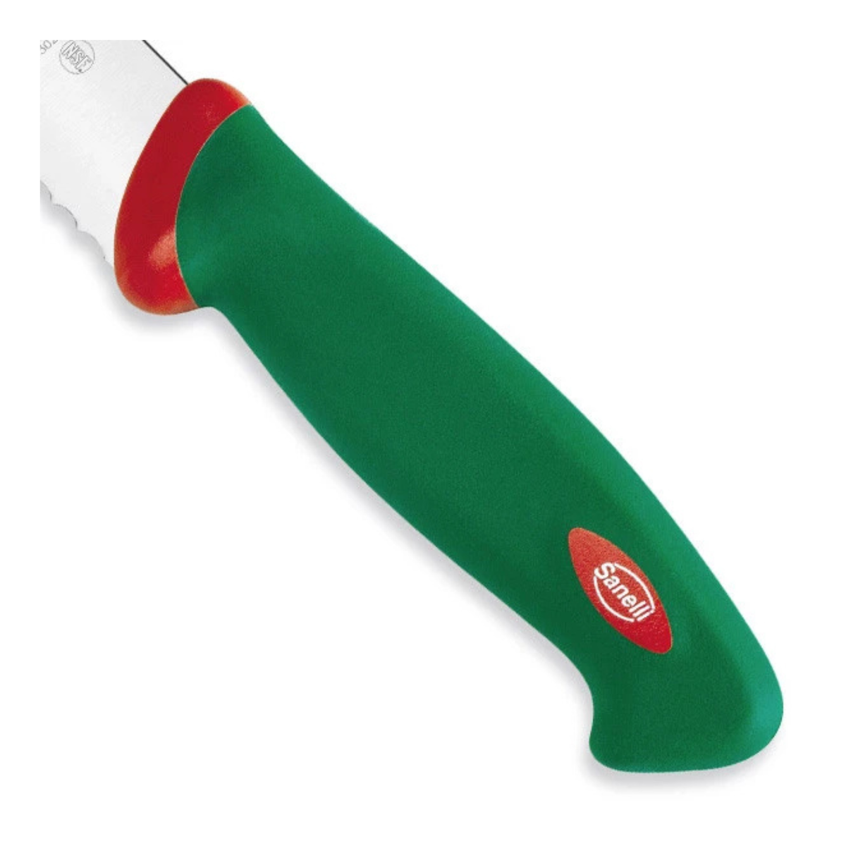 Manche vert ergonomique du couteau à pain Sanelli