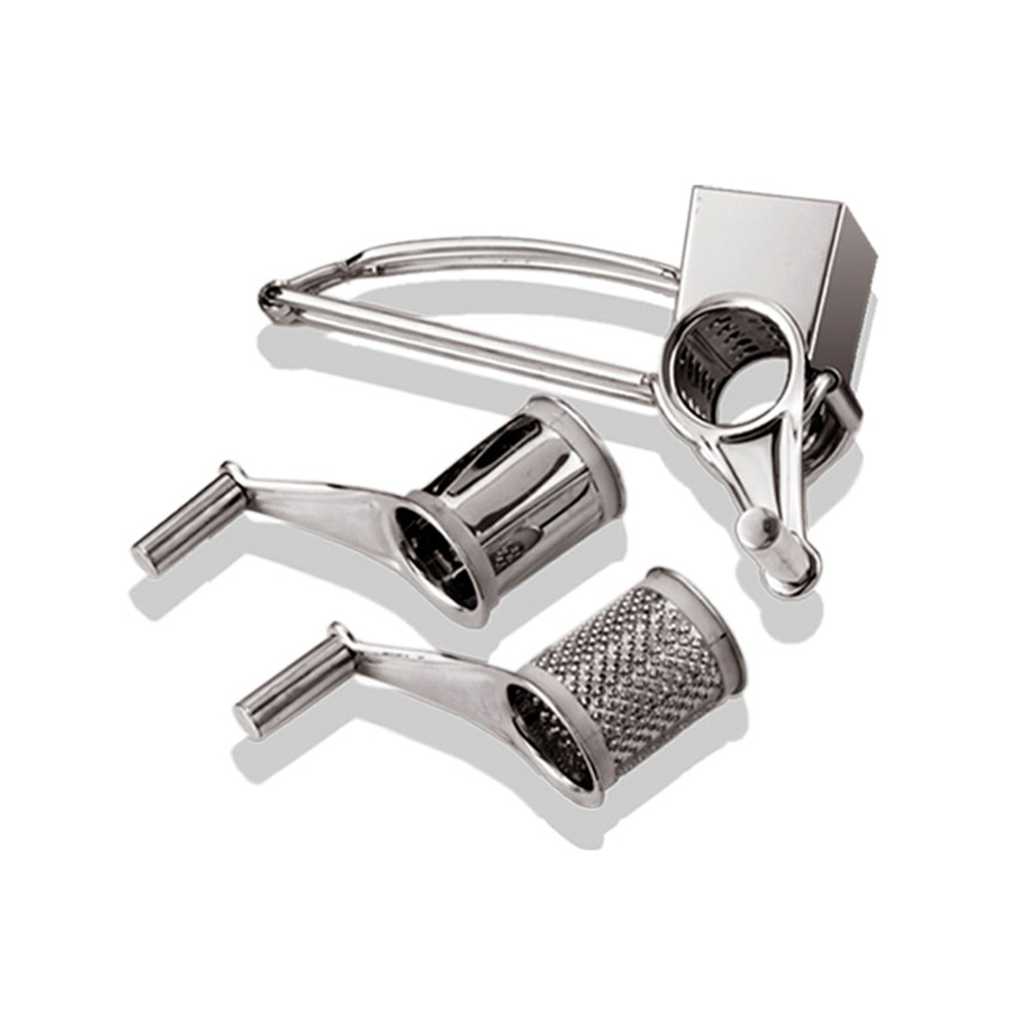 La Bonne Graine - Moulin Râpe à Fromage Inox 2 Tambours 26 cm