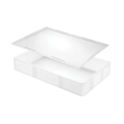 couvercle rectangulaire blanc en plastique