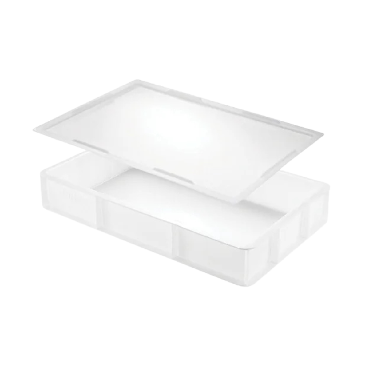 couvercle rectangulaire blanc en plastique