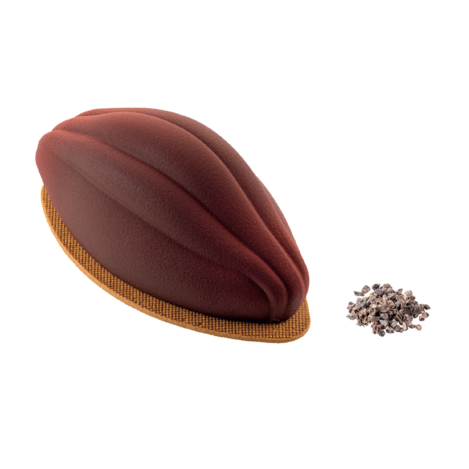 Entremets cacao forme cabosse de cacao