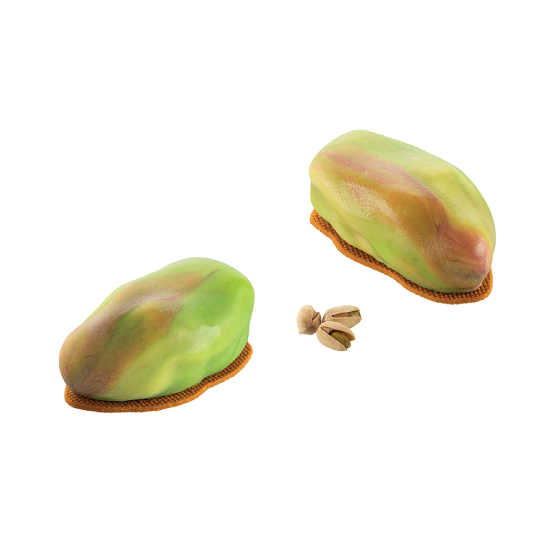 Entremets en forme de pistaches