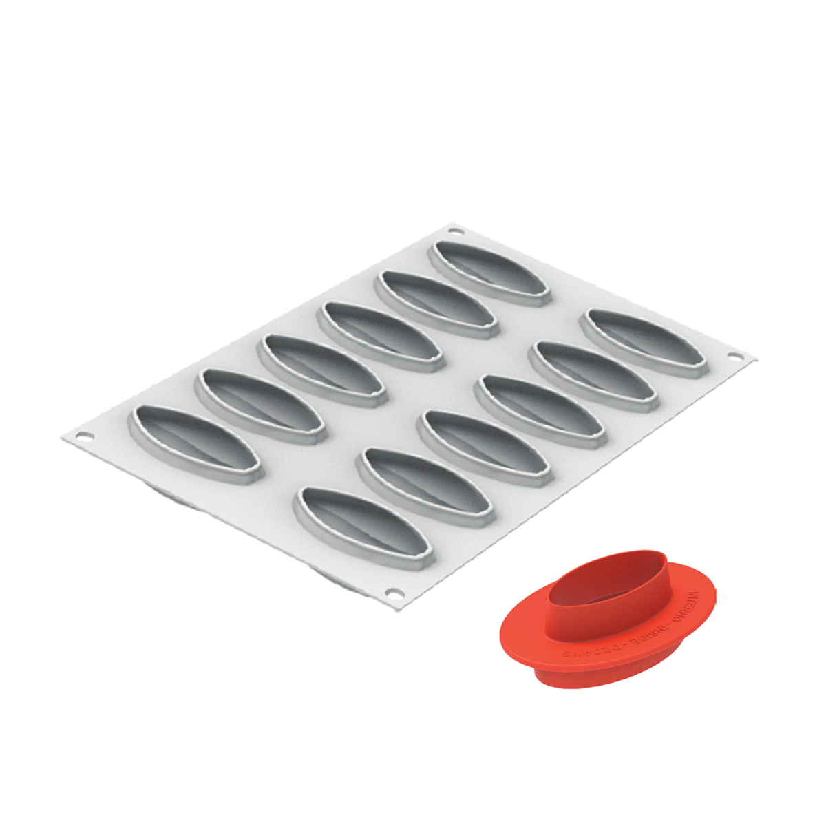 Moule silicone cabosse de cacao avec découpoir