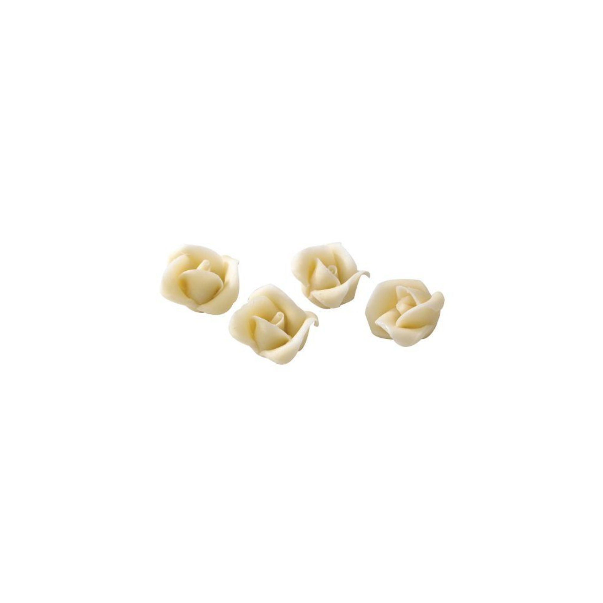 Mallard Ferrière - 35 roses blanches en pâte d'amande - Ø 40mm