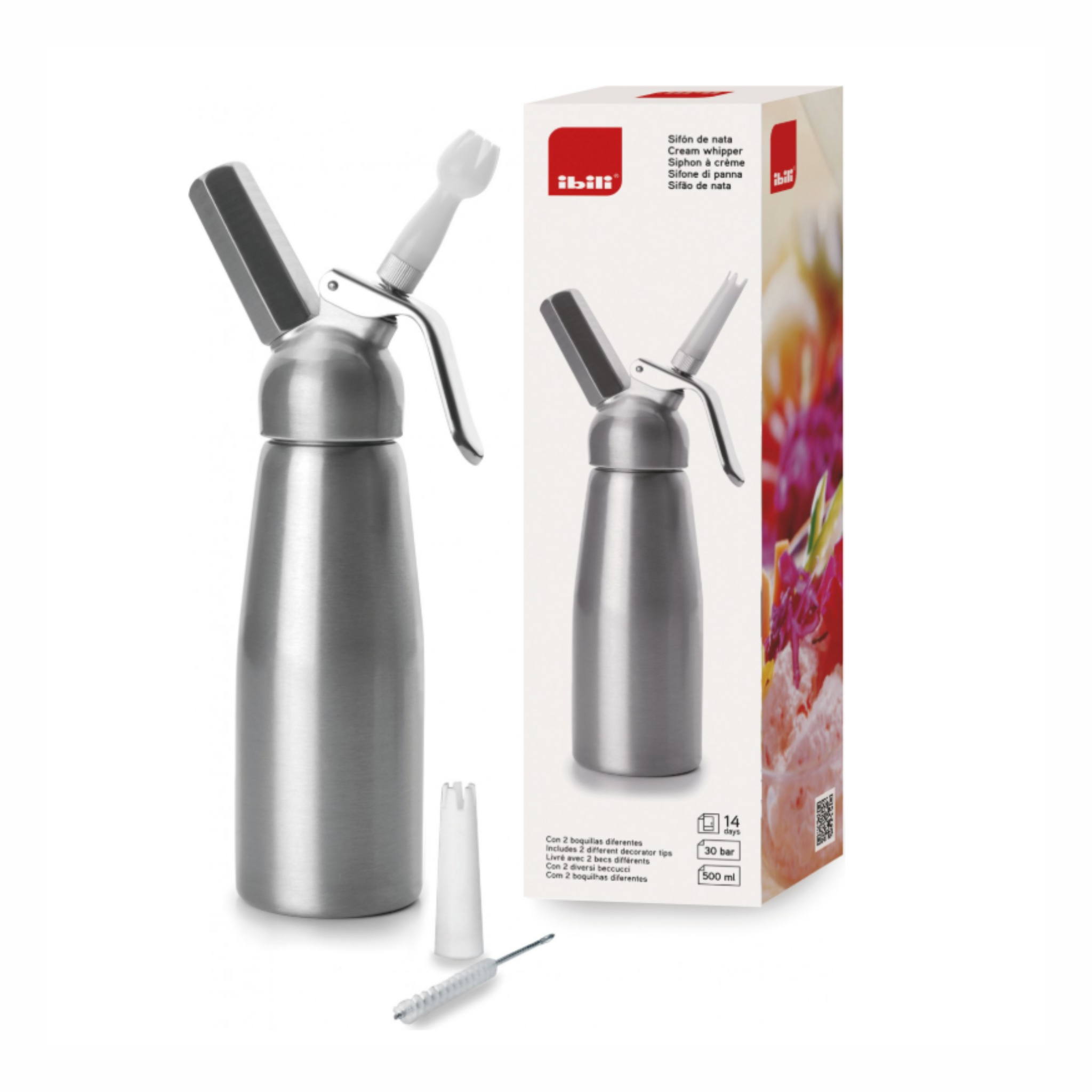 Ibili - Siphon à Crème Chantilly "Eco" 500 ml