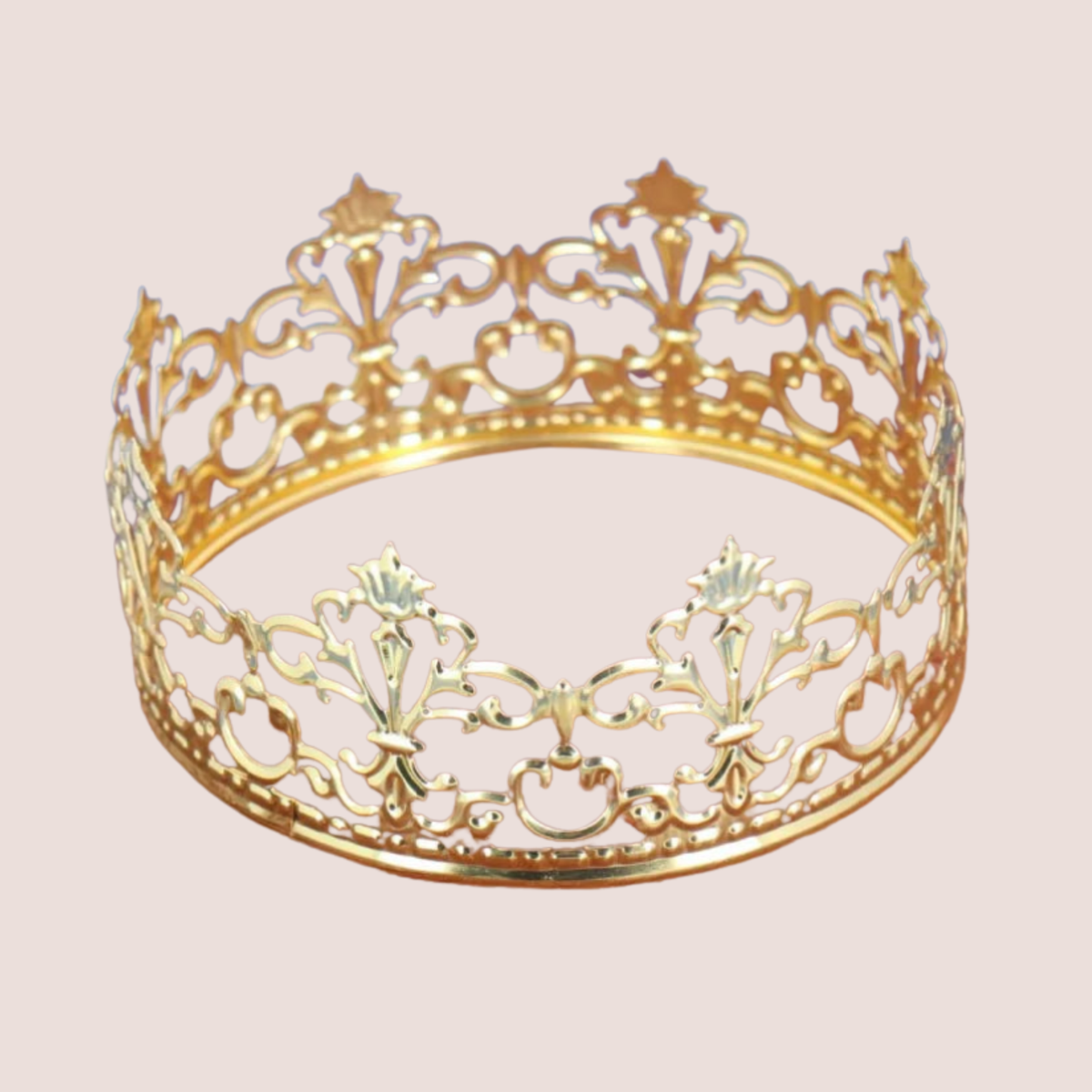 Couronne décorative dorée pour gâteau