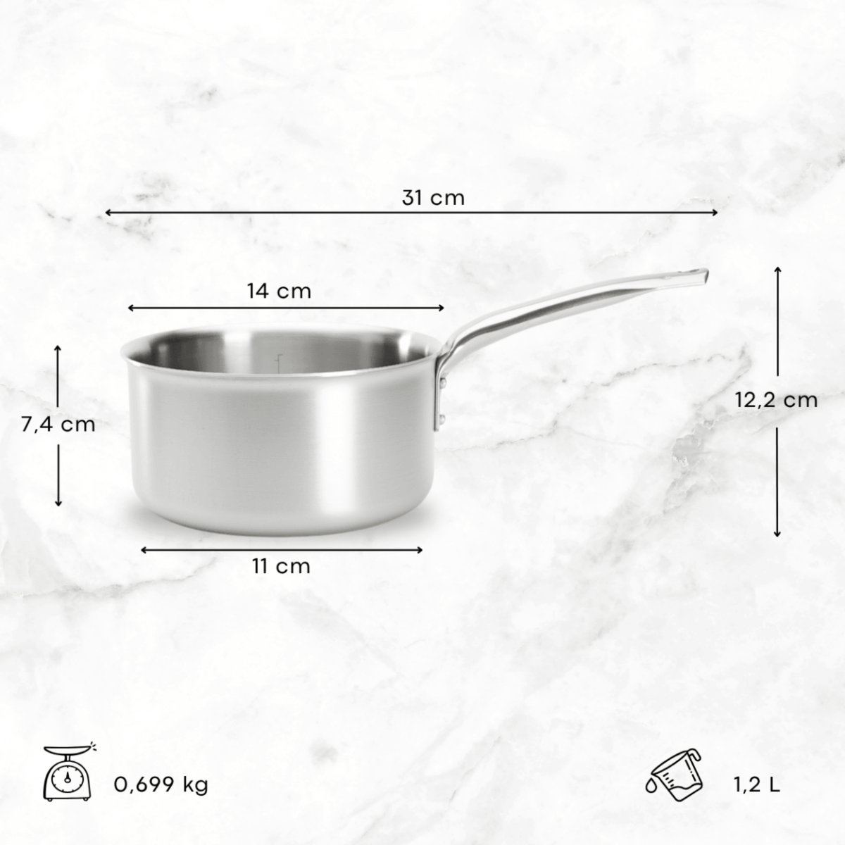 De Buyer - Casserole en inox ALCHIMY