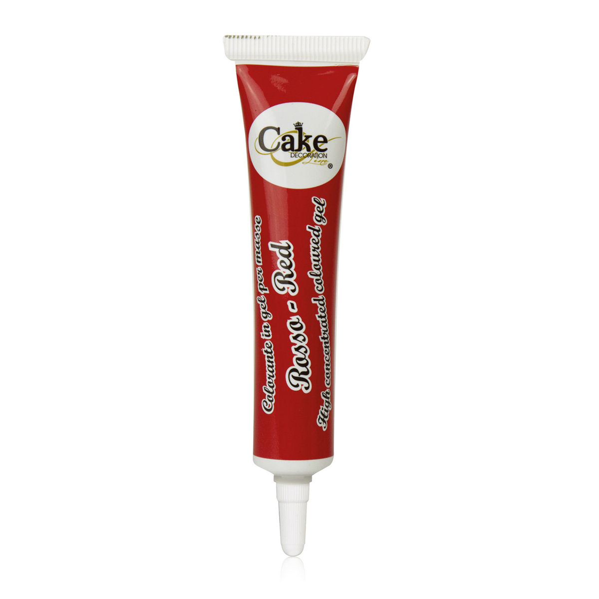 Gel colorant alimentaire concentré rouge en tube pour décoration de gâteaux et pâtisseries

