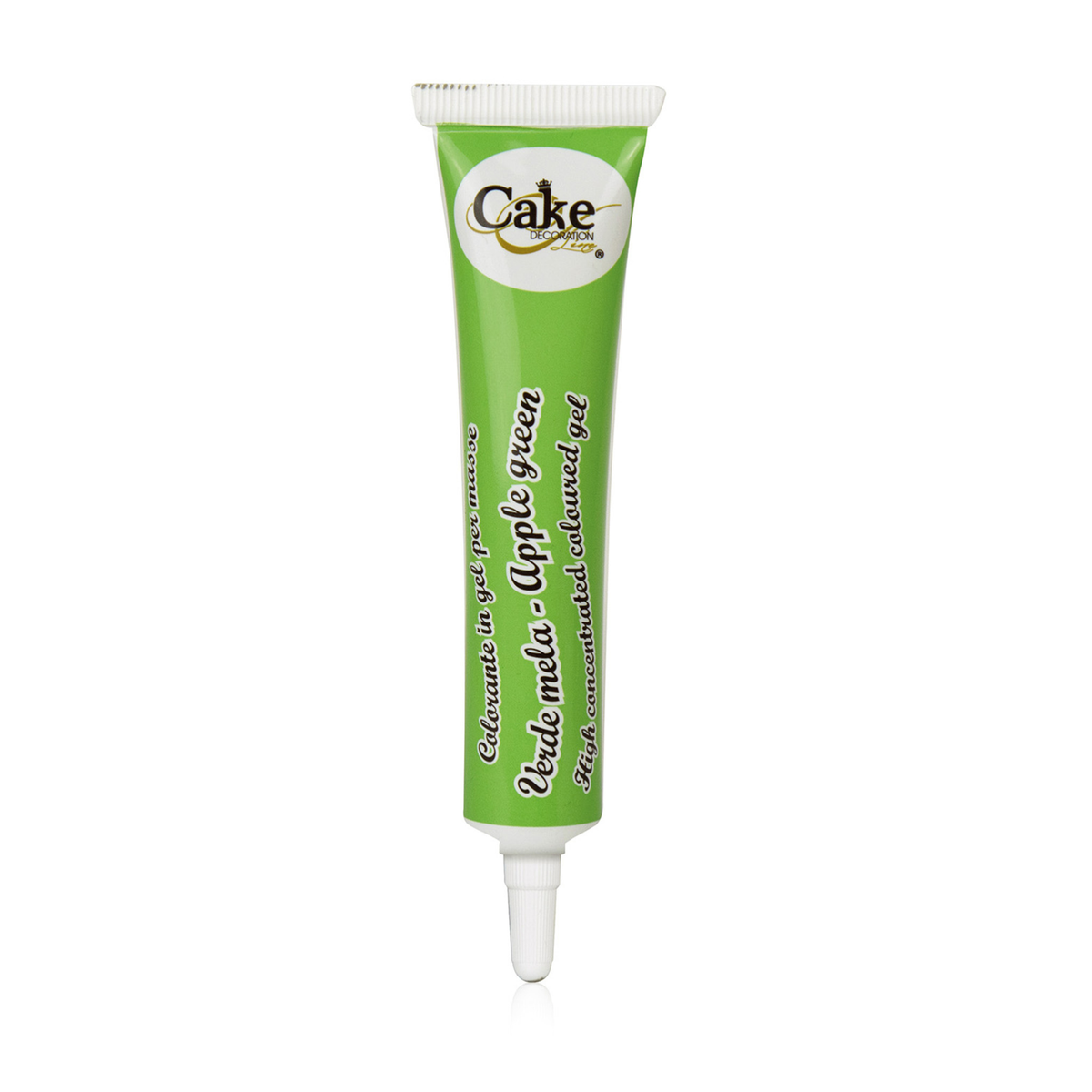 Gel colorant alimentaire concentré vert pomme en tube pour décoration de gâteaux et pâtisseries
