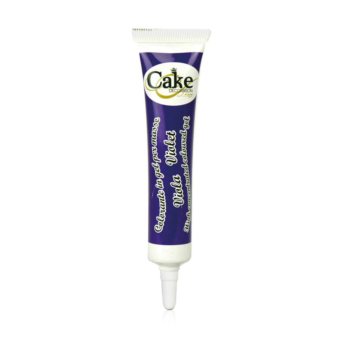 Gel colorant alimentaire concentré violet en tube pour décoration de gâteaux et pâtisseries
