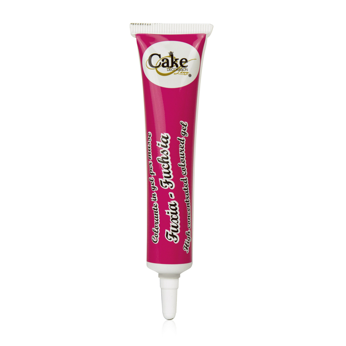 Gel colorant alimentaire concentré fuchsia en tube pour décoration de gâteaux et pâtisseries
