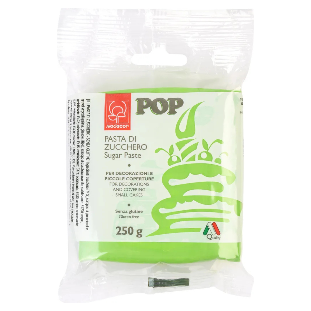 sachet de pâte à sucre vert