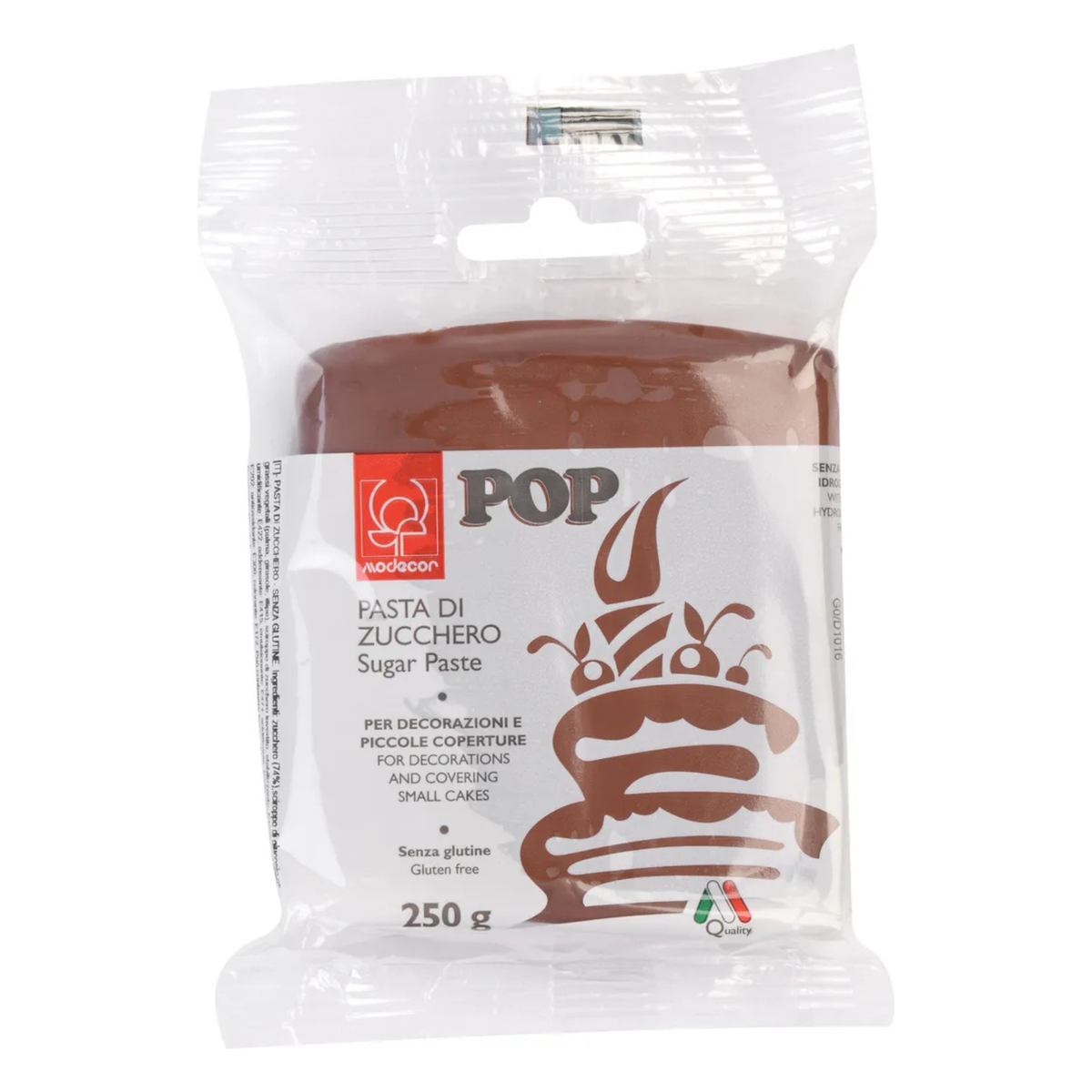 sachet de pâte à sucre marron