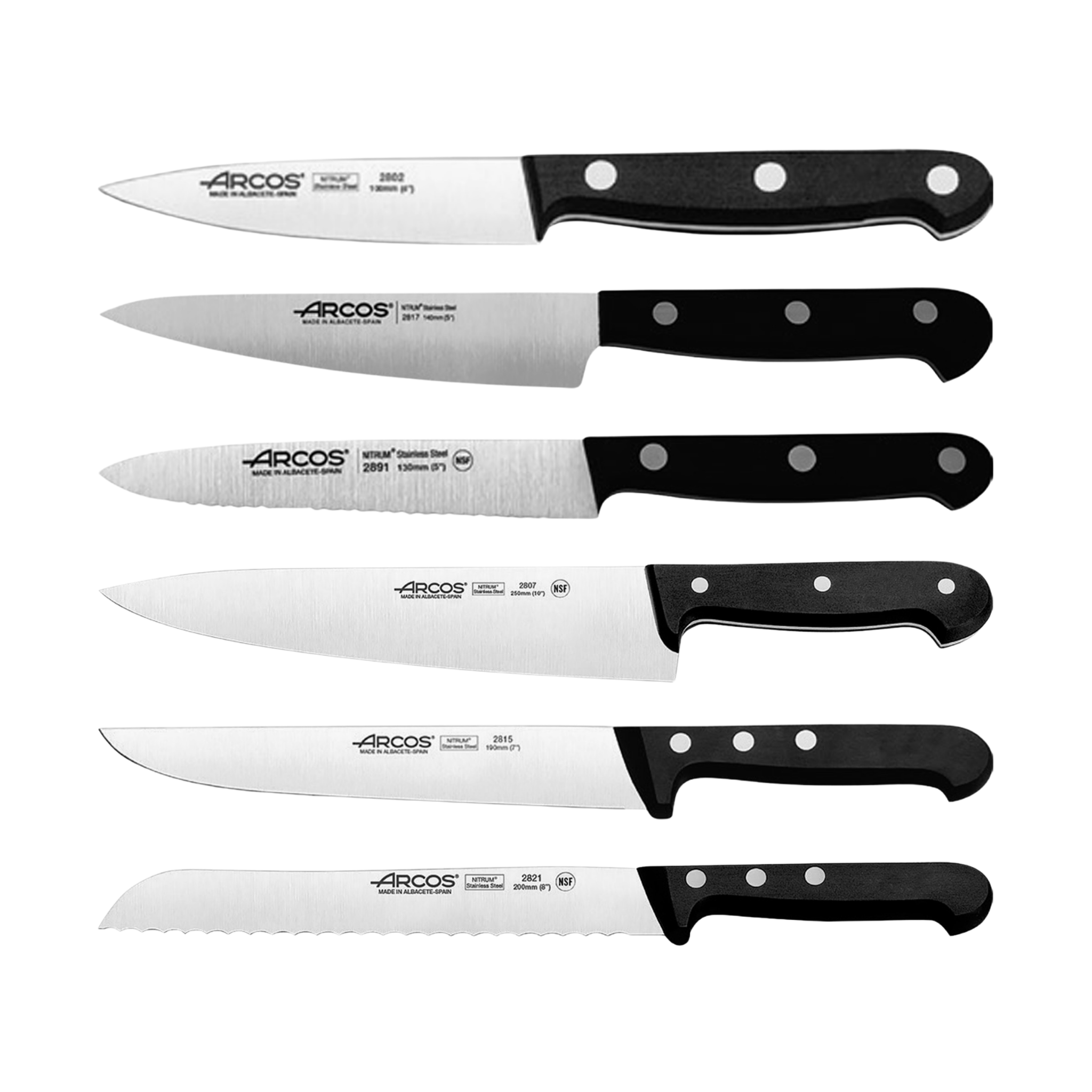 Arcos - Trousse souple 6 Couteaux de Cuisine gamme Universal
