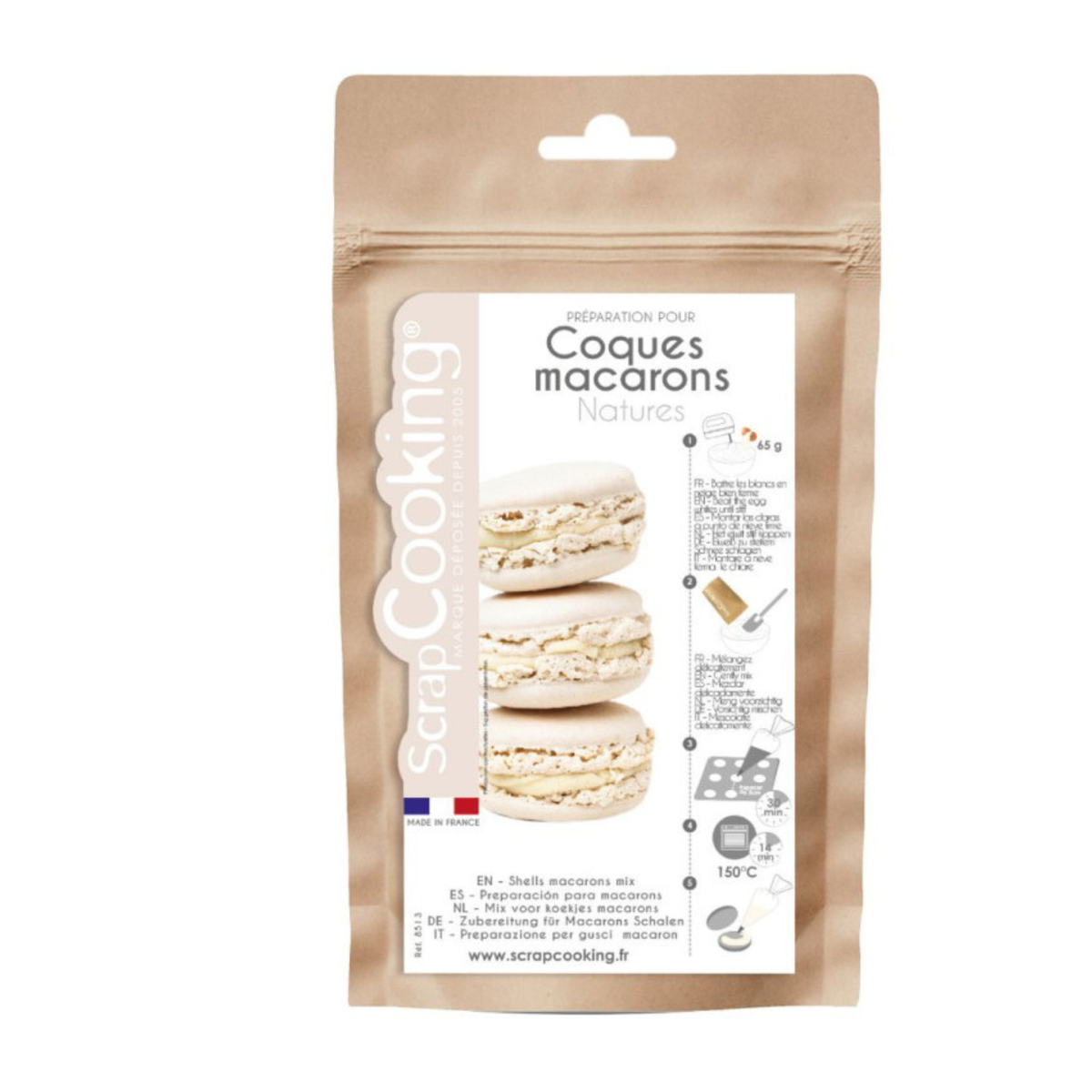 Préparation pour coques de macarons nature ScrapCooking