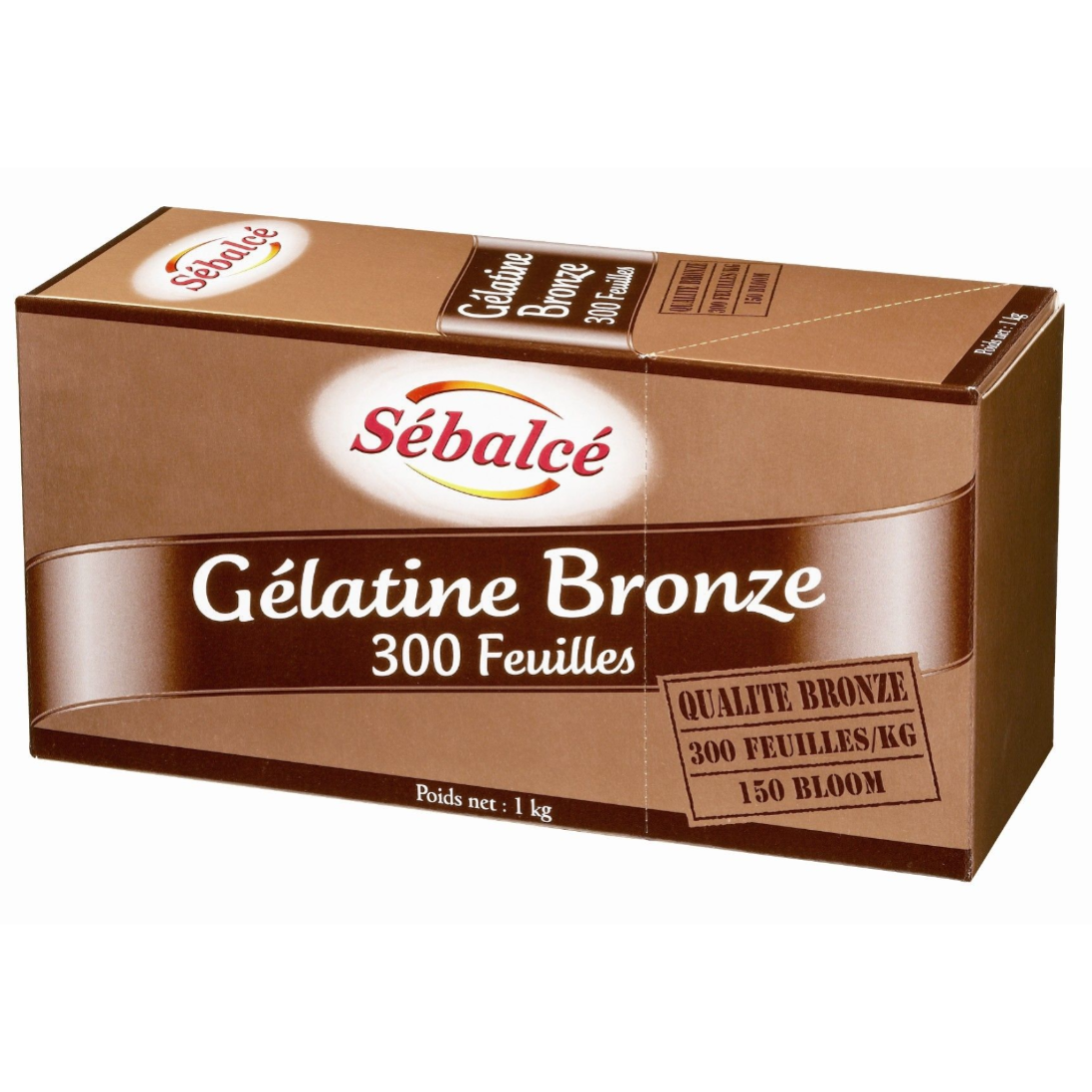 Sébalcé - Gélatine en Feuilles Bronze 1 kg (300 feuilles)