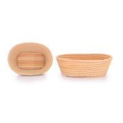 Banneton ovale en rotin pour fermentation et pousse du pain
