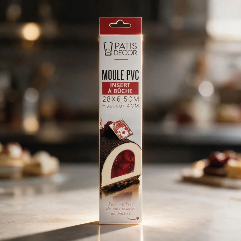 Patisdécor - Moule à Insert pour Bûche en PVC 26 x 4 x 4 cm