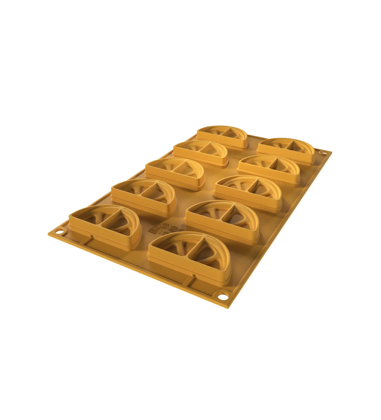 Silikomart - Moule Silicone Décor Citron 6,5 x 3,5 x H 1,4 cm (x10) Naturae