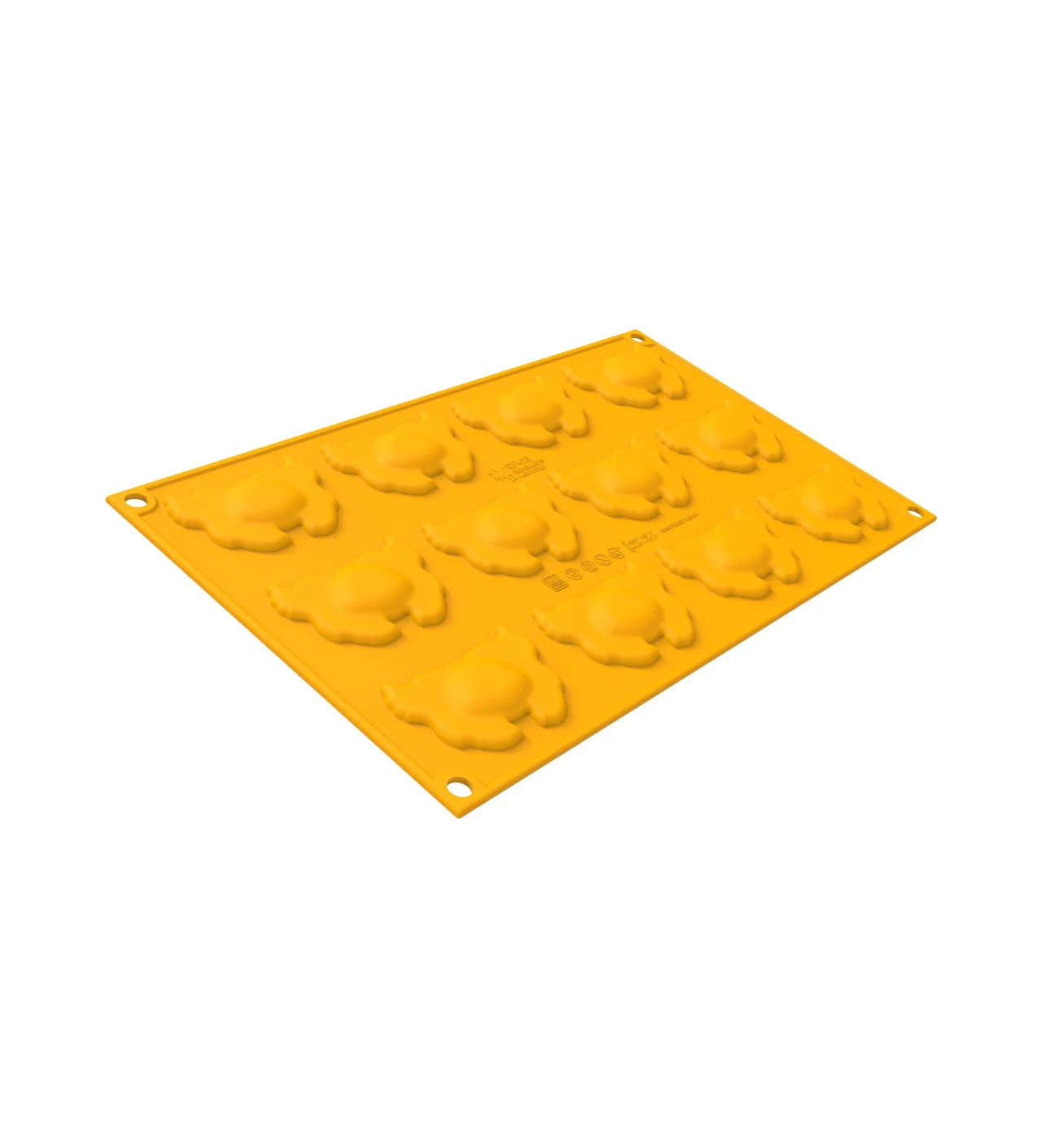 Silikomart - Moule Silicone Décor Crabe 6,1 x 4,1 x H 0,7 cm (x12) Naturae