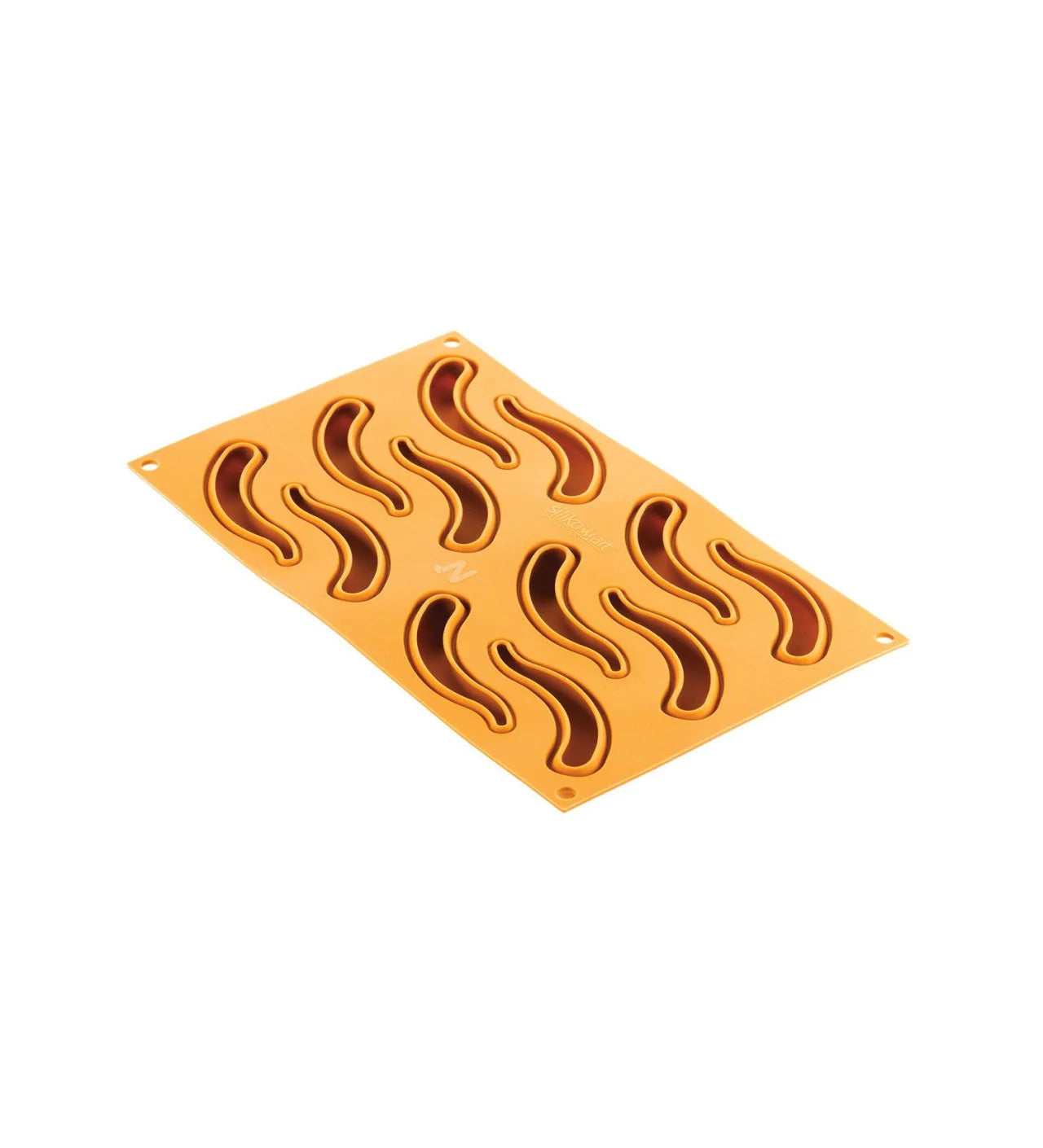 Silikomart - Moule Silicone Décor Piment 9,1 x 3,1 x H 1,6 cm (x12) Naturae