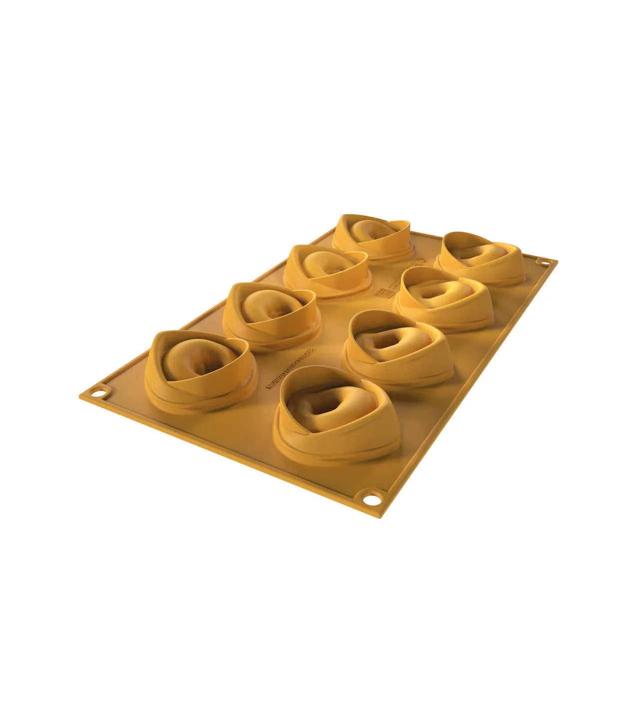 Silikomart - Moule Silicone Décor Tortellino Ø 5,4 x H 2,2 cm (x8) Naturae