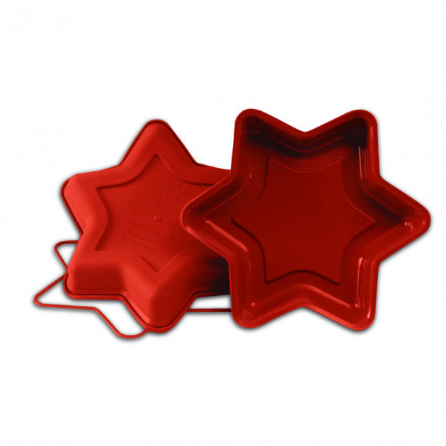 Silikomart - Moule silicone étoile à 6 branches Ø260 1200ml