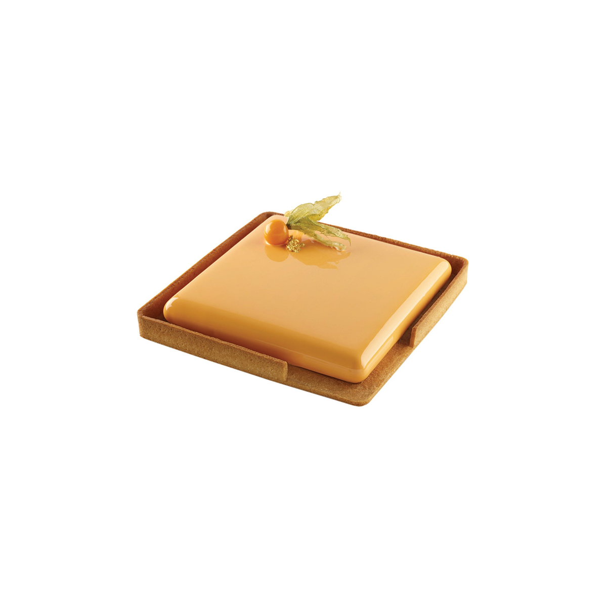 Tarte carrée avec entremets glacé