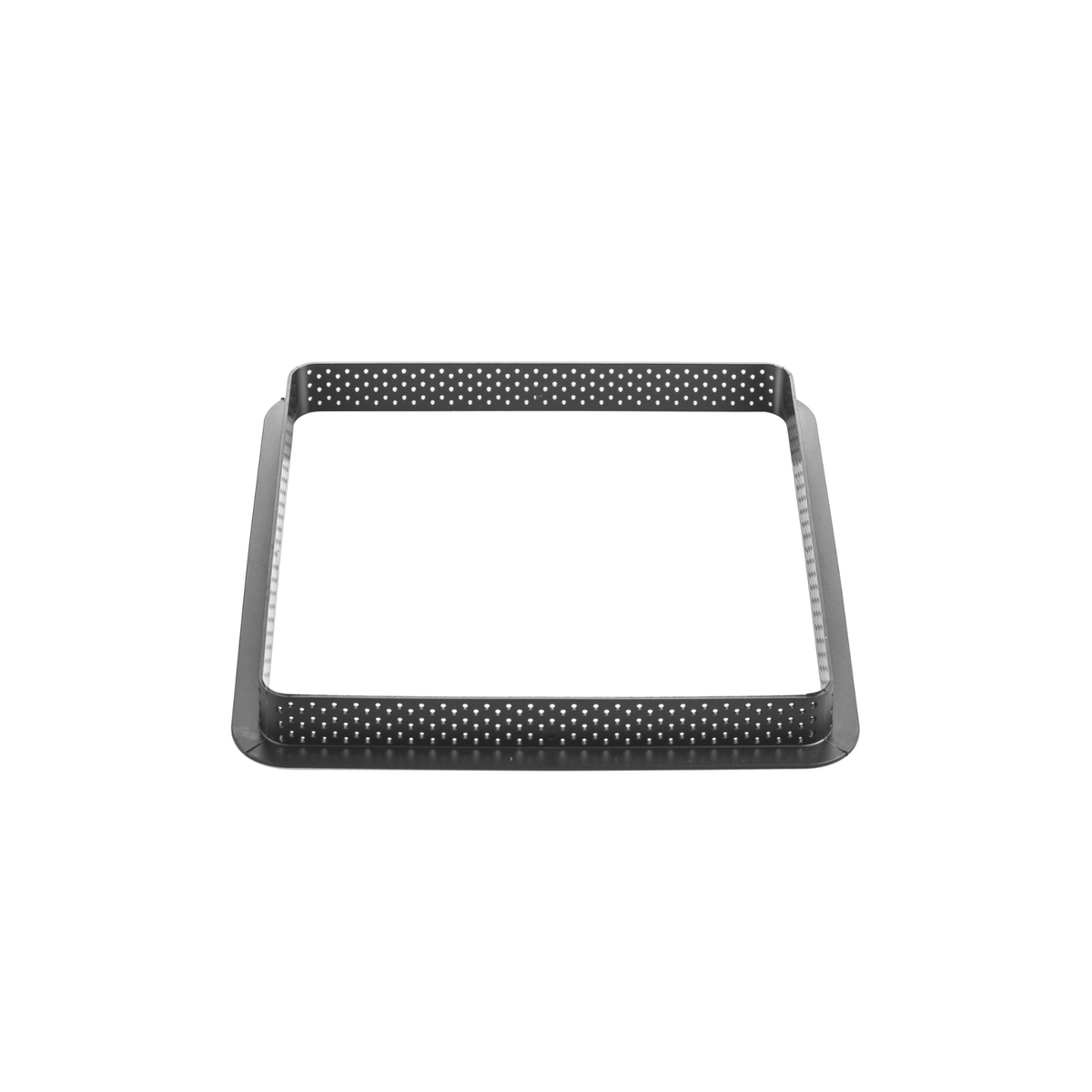 Cercle à tarte perforé carré noir pour pâtisserie
