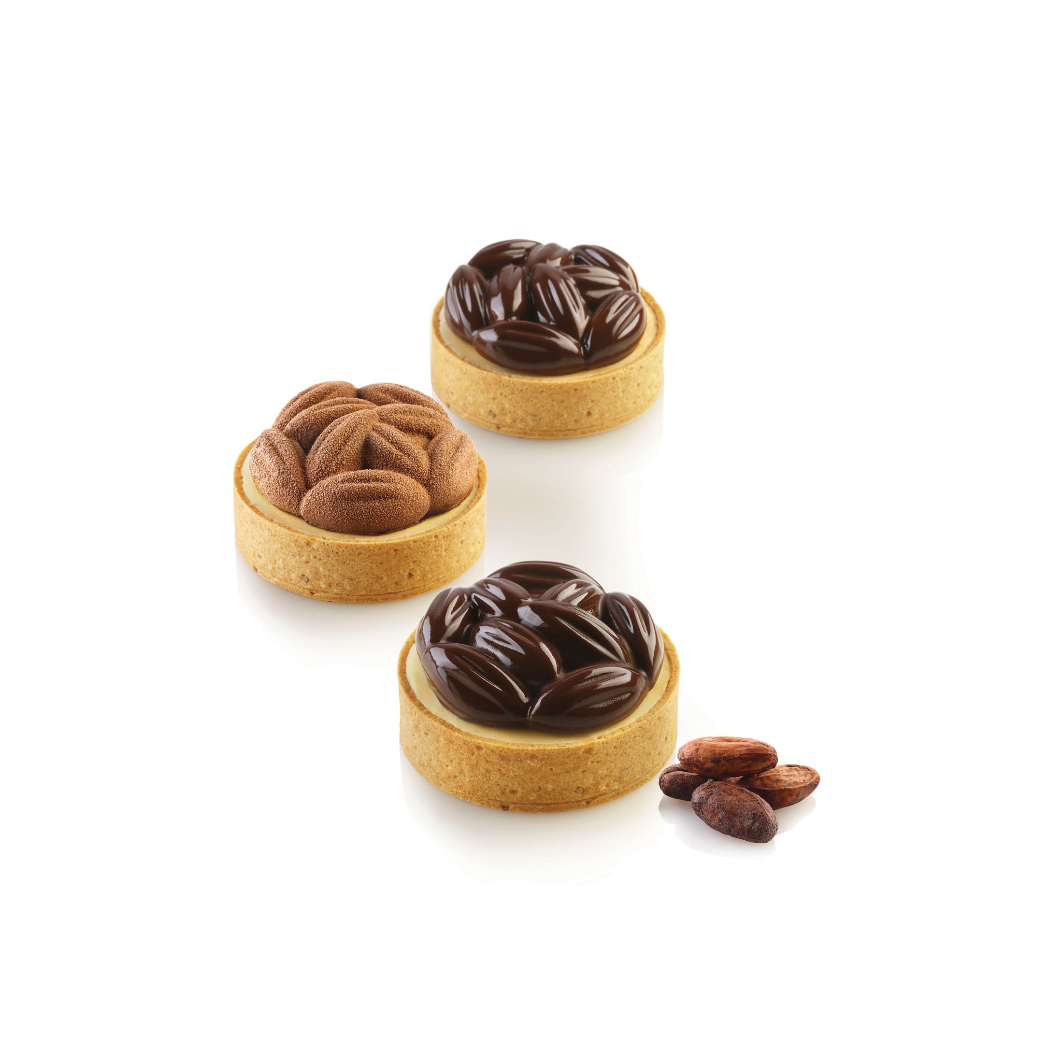 Silikomart - Kit Moule Silicone 8 Tartelettes Cacao