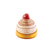 Entremets individuel spirale sur fond de tarte