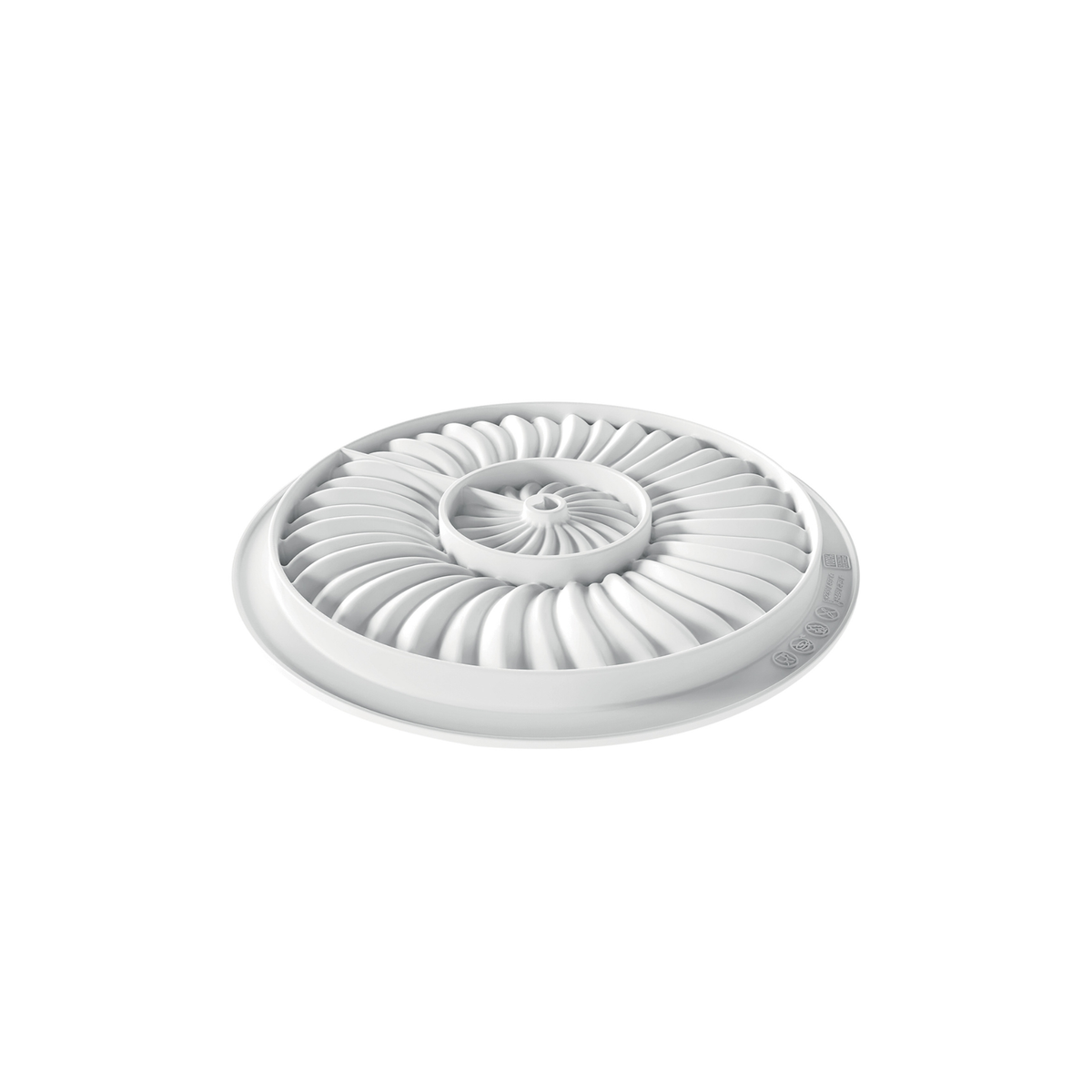 Moule silicone rond à décor tourbillon – vue de profil