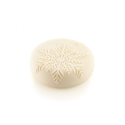 Entremets rond avec motif flocon de neige en relief