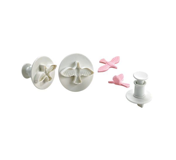 Mallard Ferrière - Lot de 3 découpoirs colombes - Ø 50x30, 40x27, 33x22mm