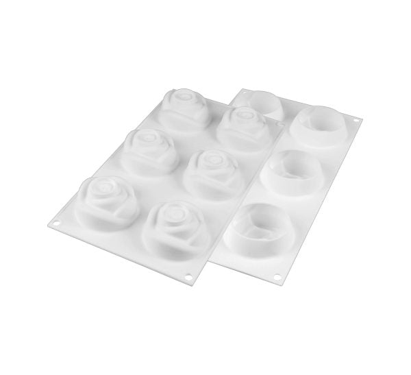 Silikomart - Moule en  silicone 6 Roses - Ø 70 mm