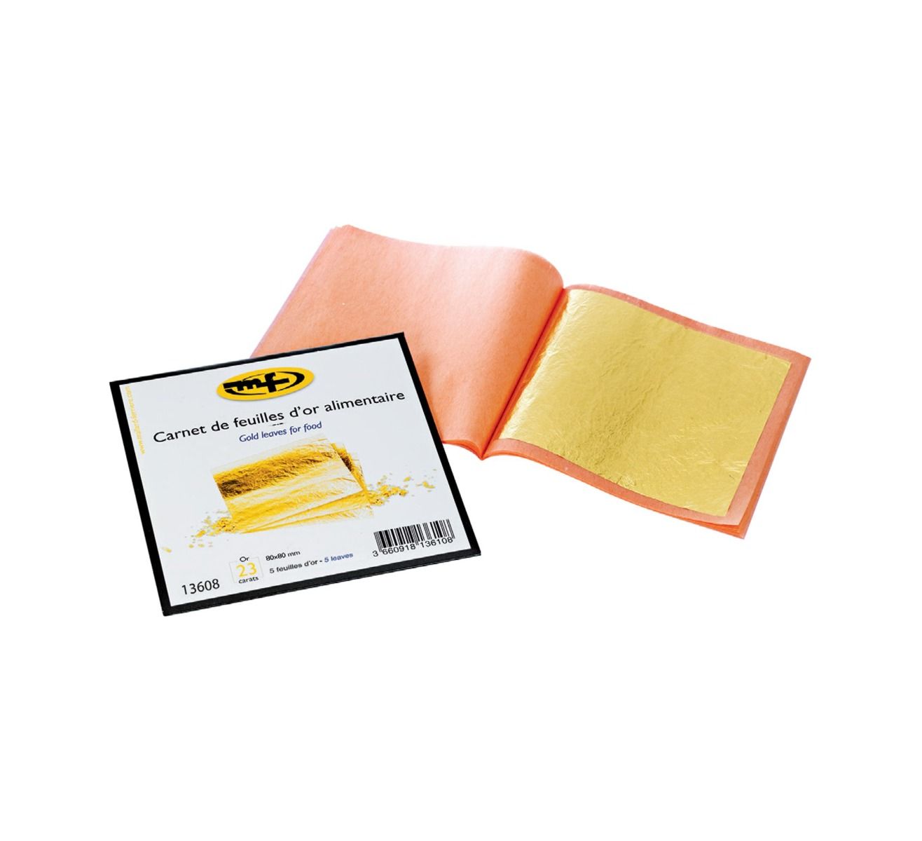 Mallard Ferrière - Feuilles alimentaires d'Or 80 x 80 mm