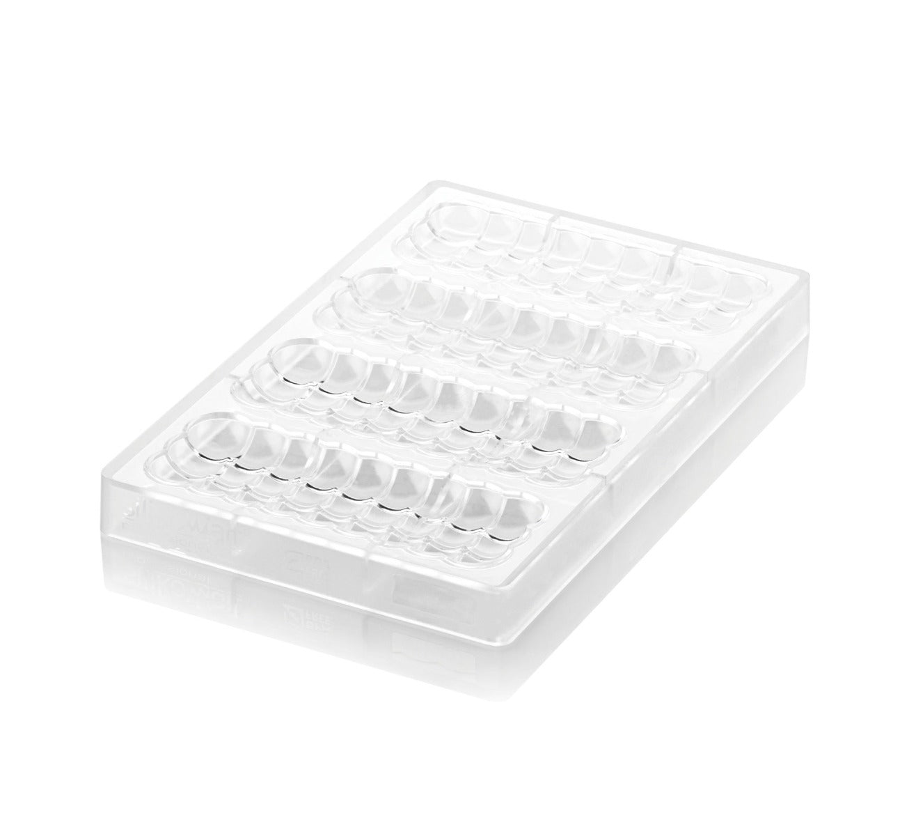 Silikomart -  Plaque Moule à chocolat 4 Tablettes Bulles - L 156 x l 61 x H 14 x v 68ml