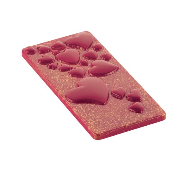 Silikomart - Moule 3 Tablettes Coeurs - 74ml