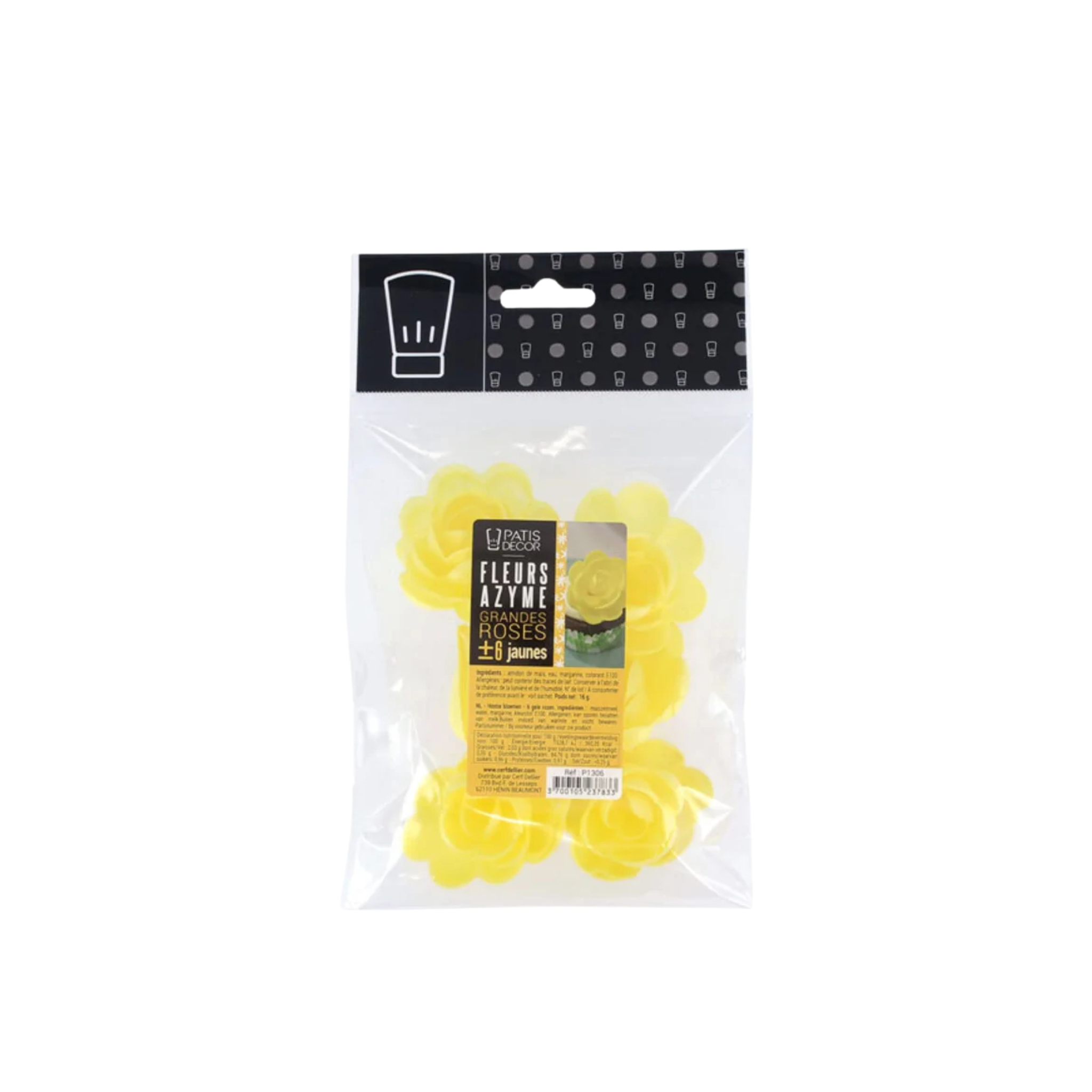 PatisDécor - Grandes roses en azyme Ø 5 cm - (x6)