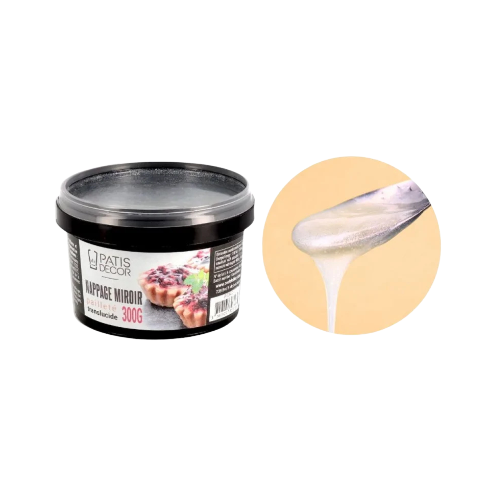 PatisDecor - Nappage miroir pailleté translucide - 300g