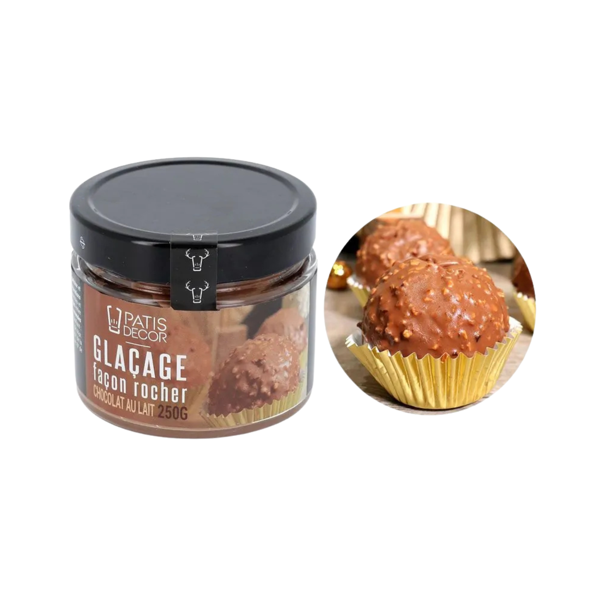 PatisDecor - Glaçage façon rocher chocolat au lait - 250 g