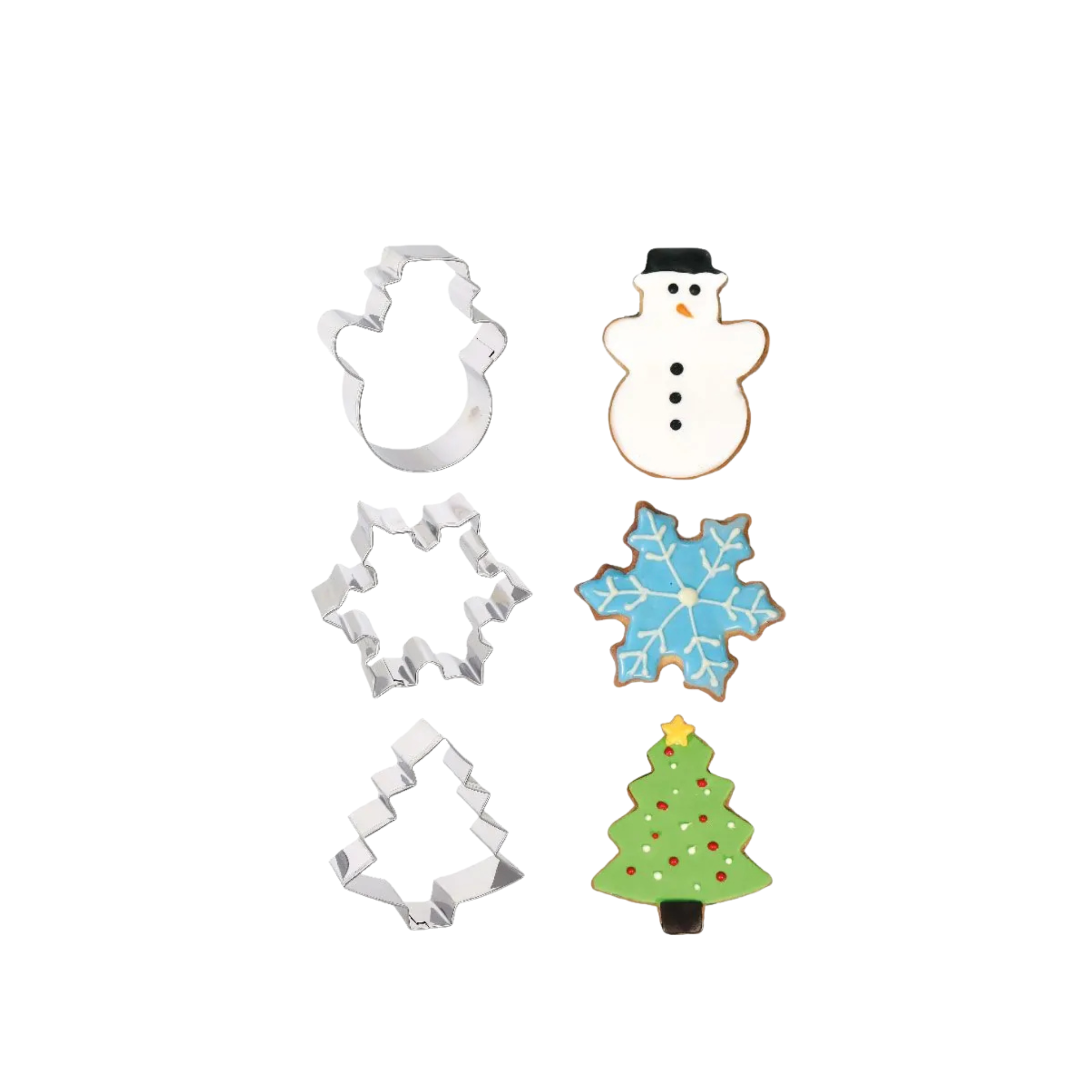 PatisDécor - Emporte pièces de Noël inox - Assortis (x3)
