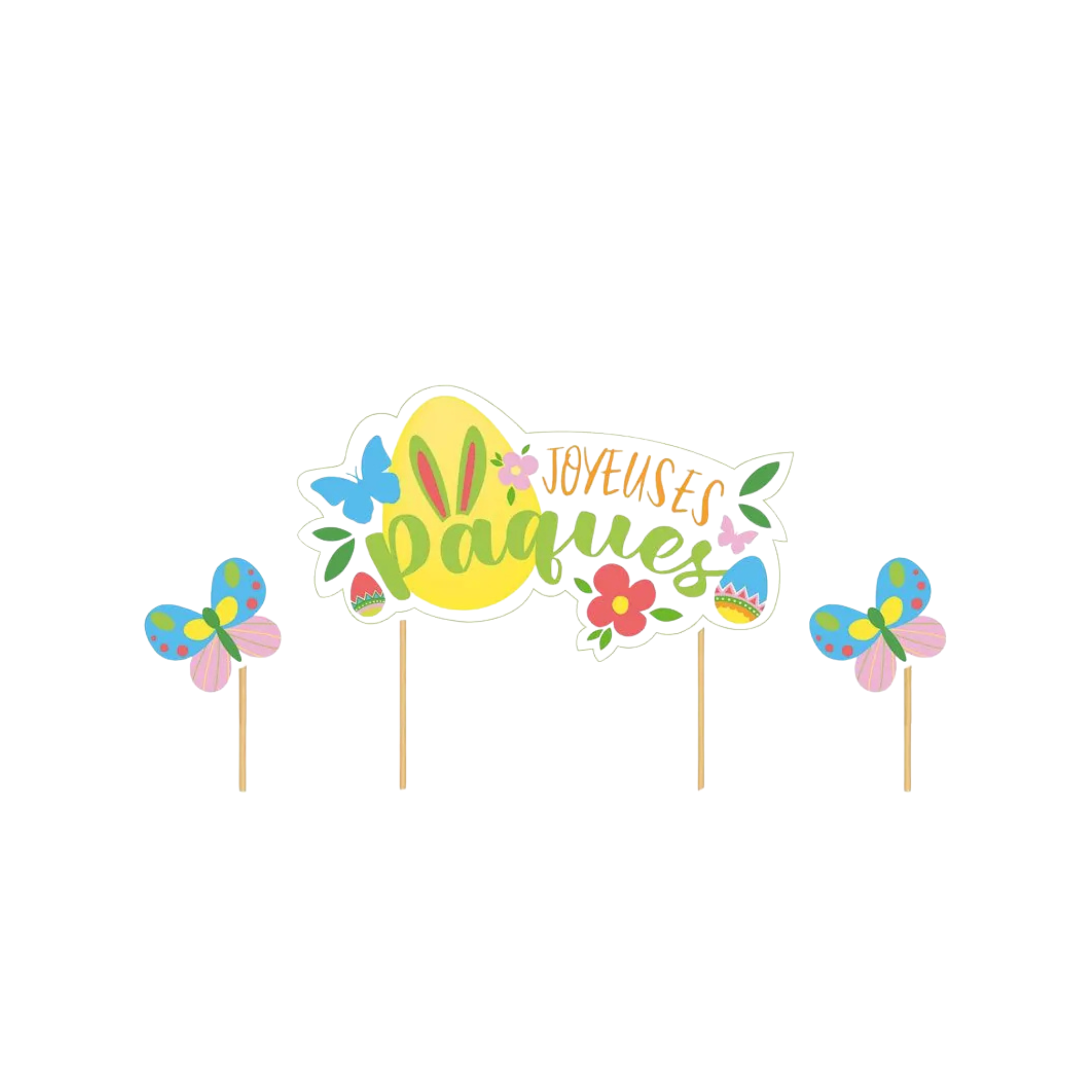 PatisDécor - Cake topper assortis "Joyeuses Pâques"