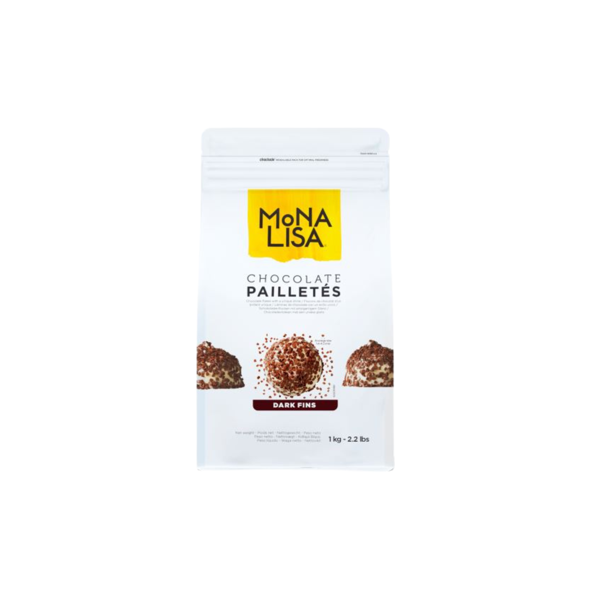 Cacao Barry - Pailletés Fins chocolat Mona Lisa - 1kg