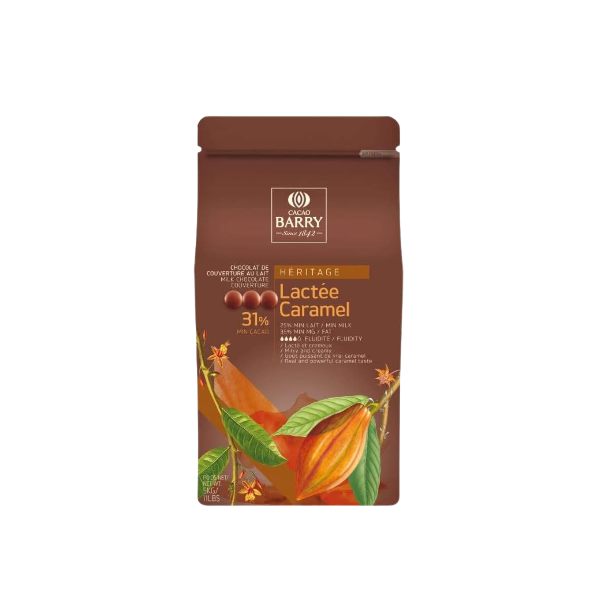 Cacao Barry - Chocolat Lactée Caramel 31% - 5kg