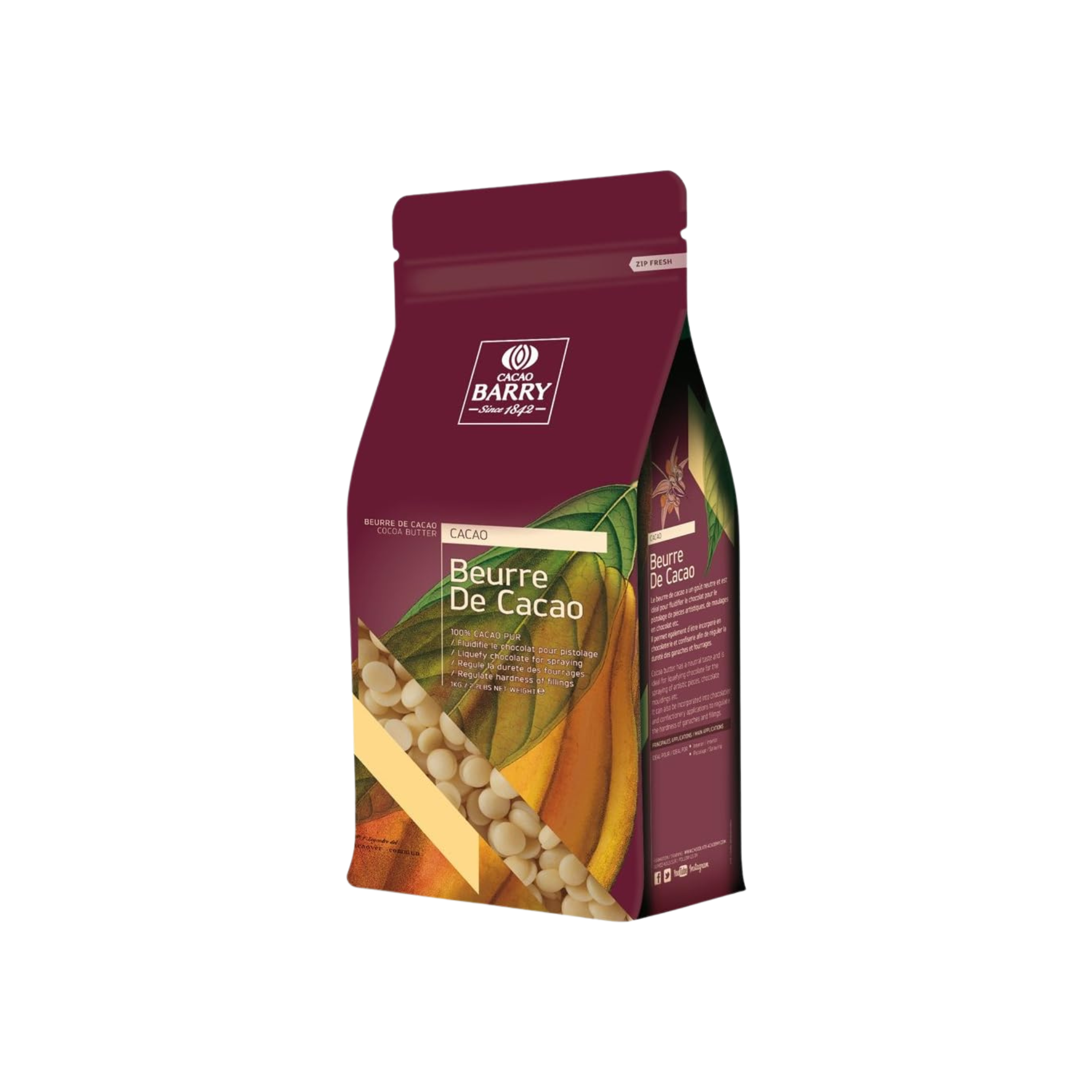 Cacao Barry - Beurre cacao pistole - 1kg