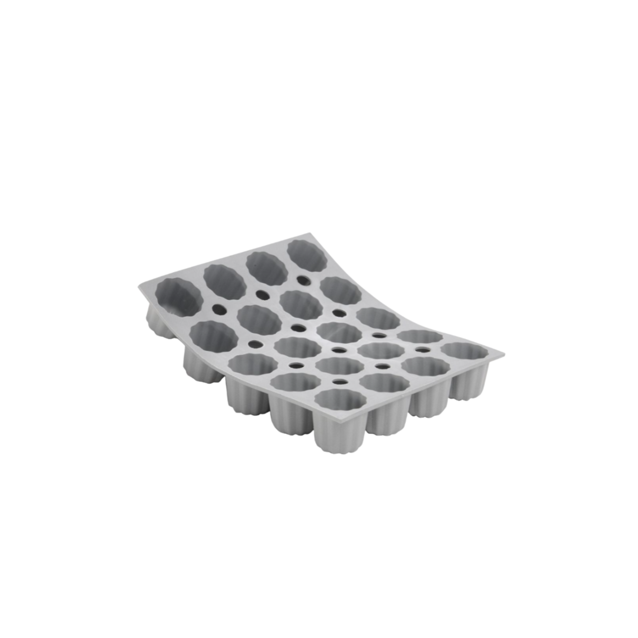 De Buyer - Moule silicone 20 mini canelés Bordelais ELASTOMOULE - 21x17,6cm