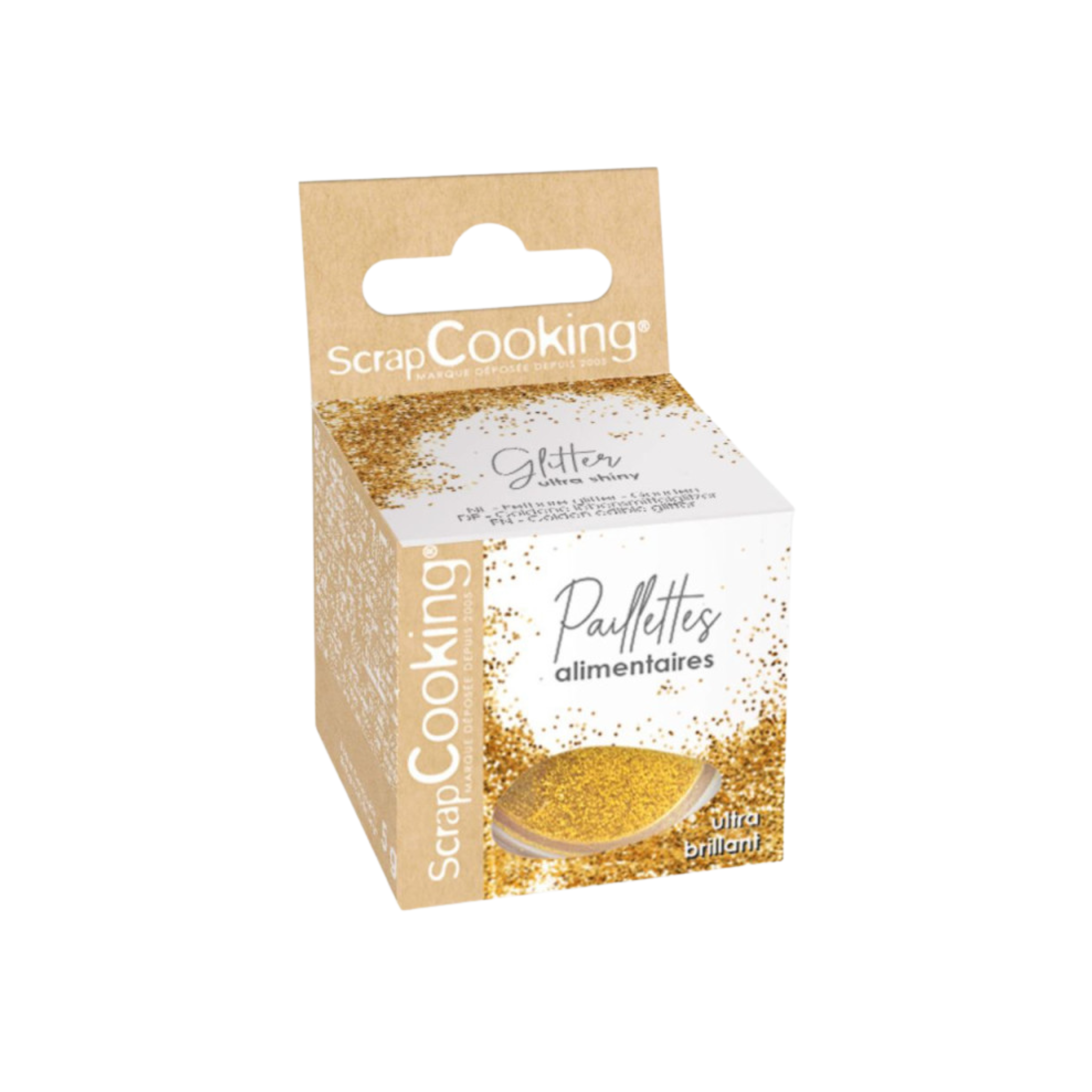 ScrapCooking - Paillettes alimentaires en poudre doré - 5g