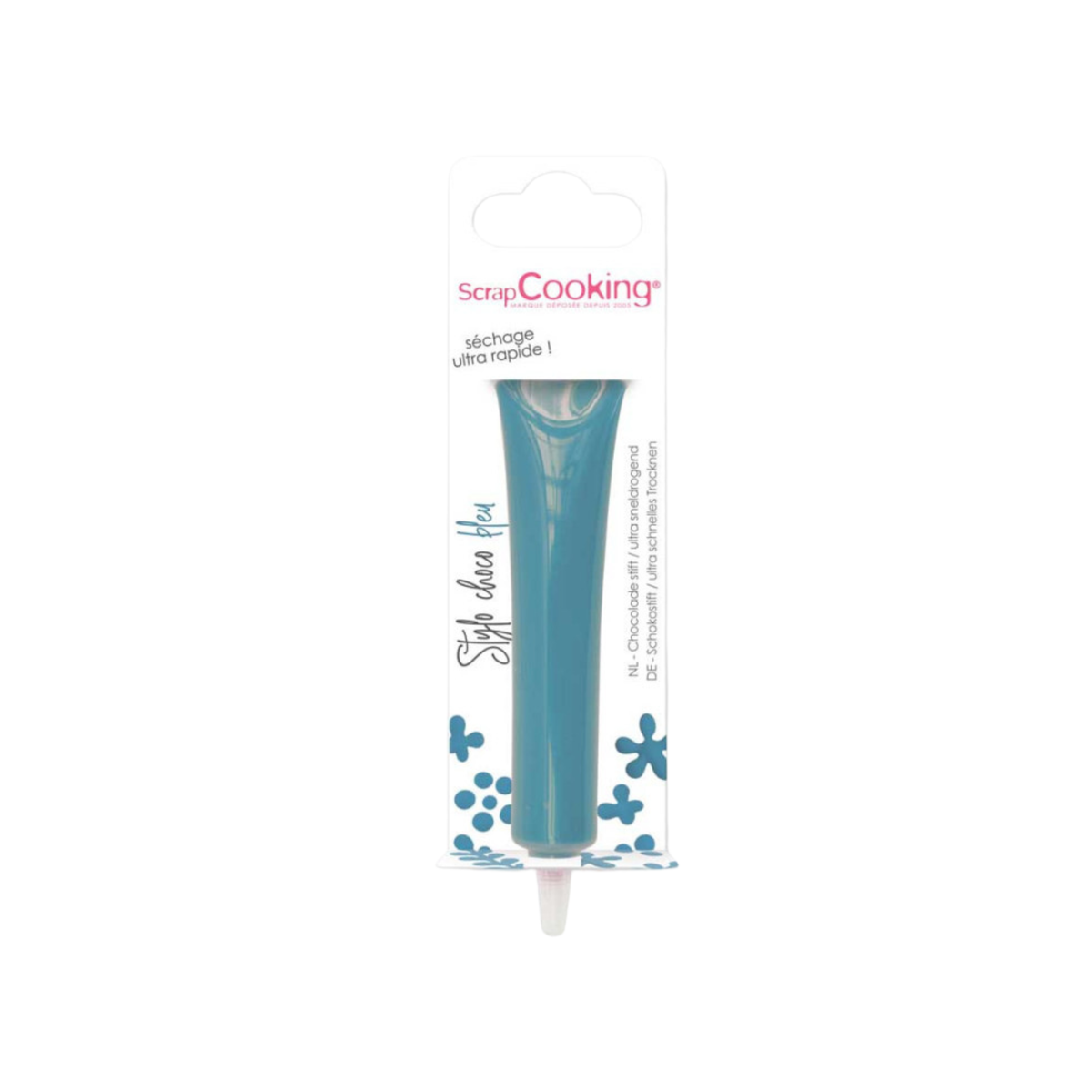 Stylo chocolat bleu ScrapCooking à séchage rapide pour décoration pâtisserie