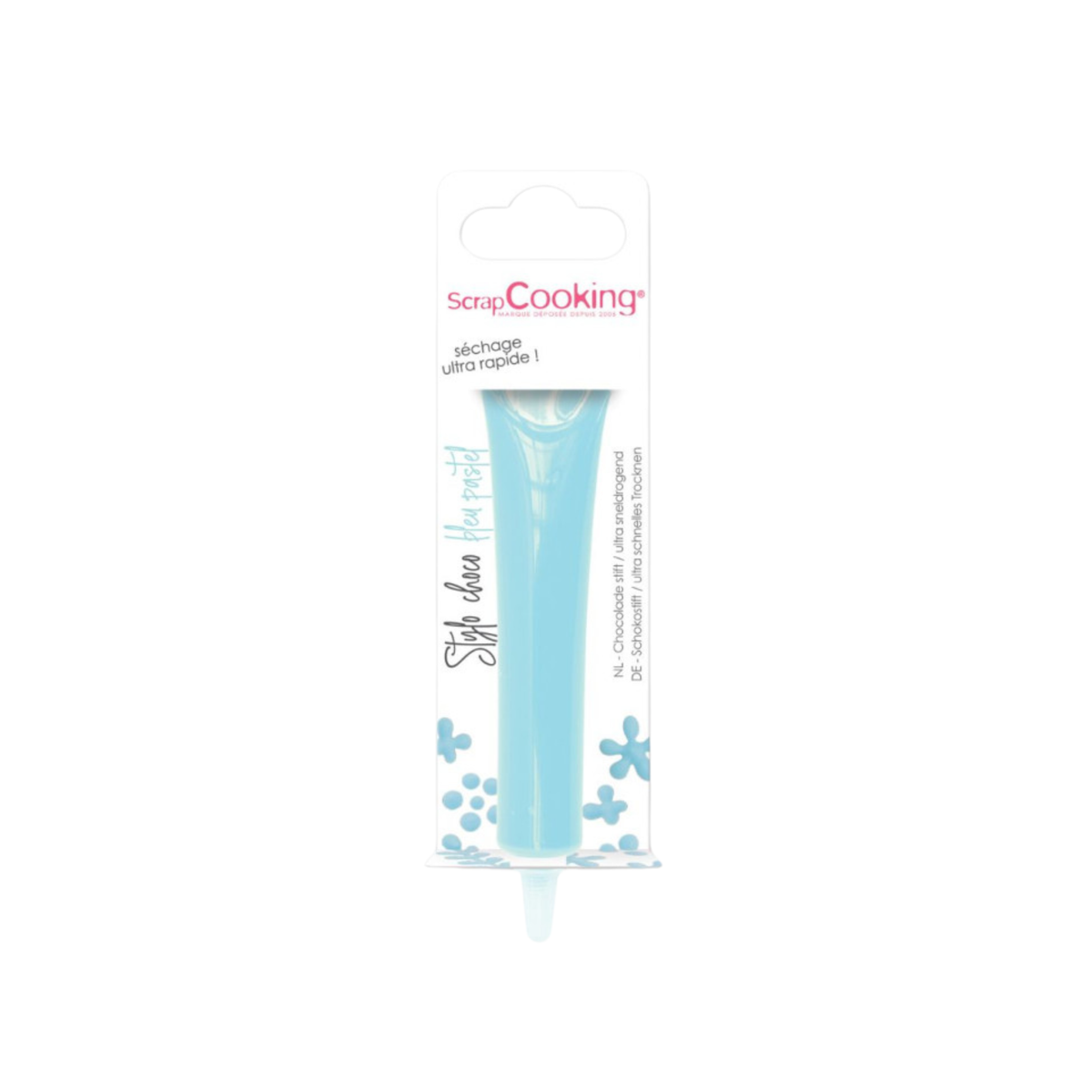 Stylo chocolat bleu clair ScrapCooking à séchage rapide pour décoration pâtisserie
